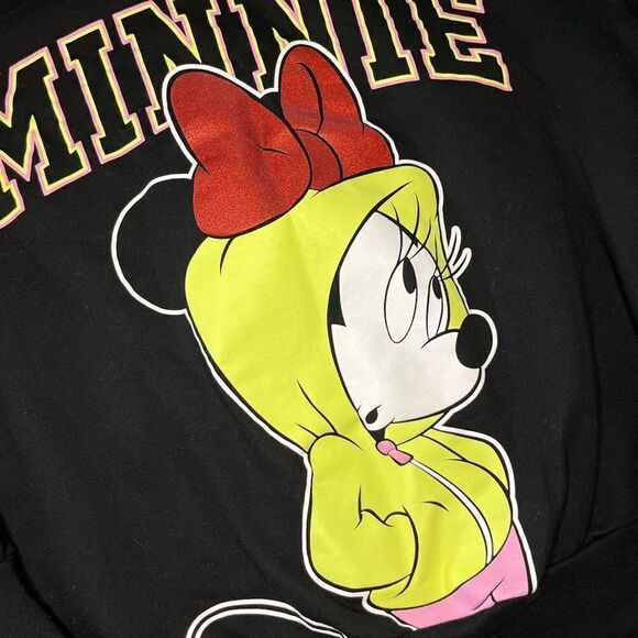 Disney Minnie Mouse black sweatshirt Sz XL (15-17) - Picture 2 of 6